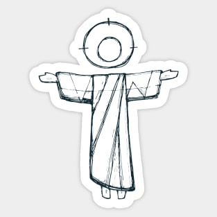 Jesus Resurrection vector illustration Sticker